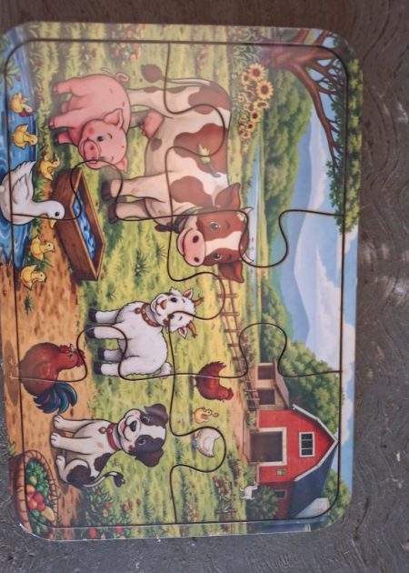 Puzzle Wooden Tray A5 - Farmyard 6pc