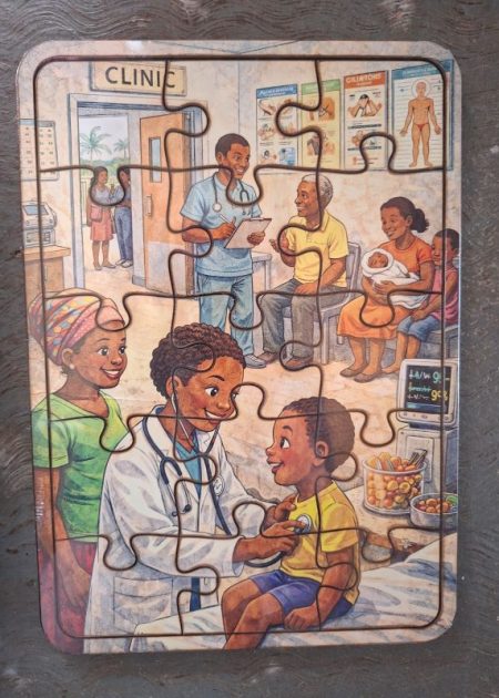 Puzzle Wooden Tray A4 - Clinic 15pc