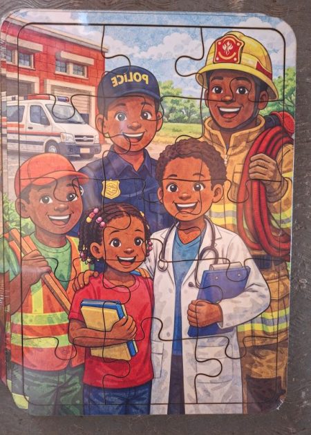 Puzzle Wooden Tray A4 - People Who Help Us 15pc