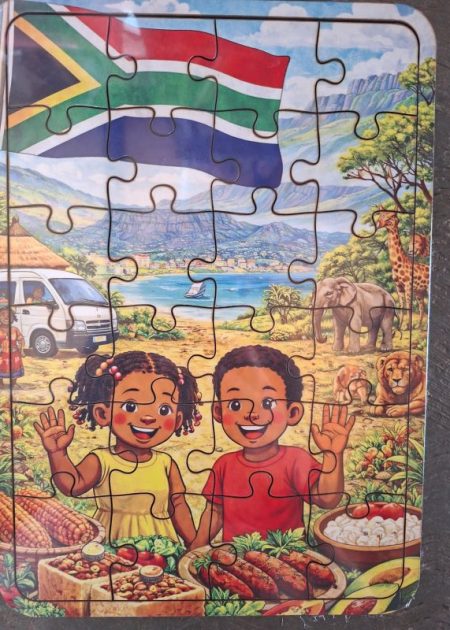Puzzle Wooden Tray A4 - South Africa 24pc